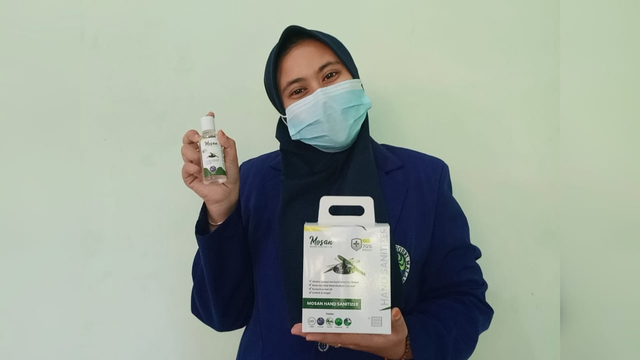 Produk inovasi hand sanitizer yang dikembangkan oleh mahasiswa Universitas Negeri Malang (UM)