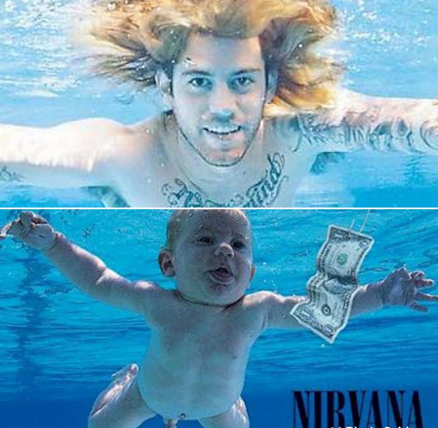 Spance Elden mengaku mentalnya kena akibat penggunaan foto dirinya saat masih bayi sebagai sampul album Nevermind milik Nirvana. Foto: Istimewa.