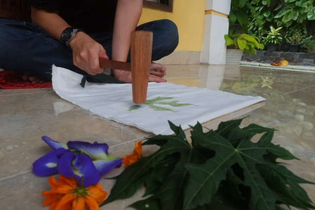 Intip Proses Lahirnya Kain Cantik dari Daun Asli di Kahut Sigerbori Lampung (11)