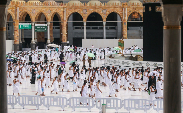 Suasana umrah di Masjidil Haram pada Jumat, 27 Agustus 2021. Foto: Makkah Region