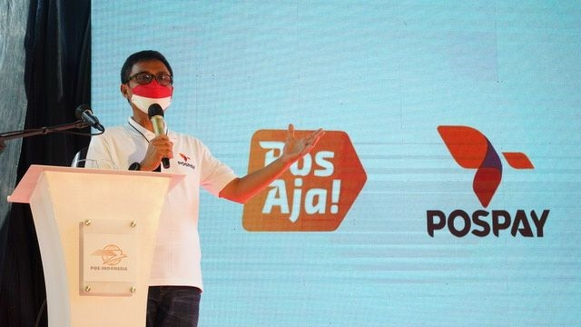 Direktur Utama PT Pos Indonesia (Persero) Faizal Rochmad Djoemadi saat grand launching Pospay dan Pos Aja! Foto: Pos Indonesia