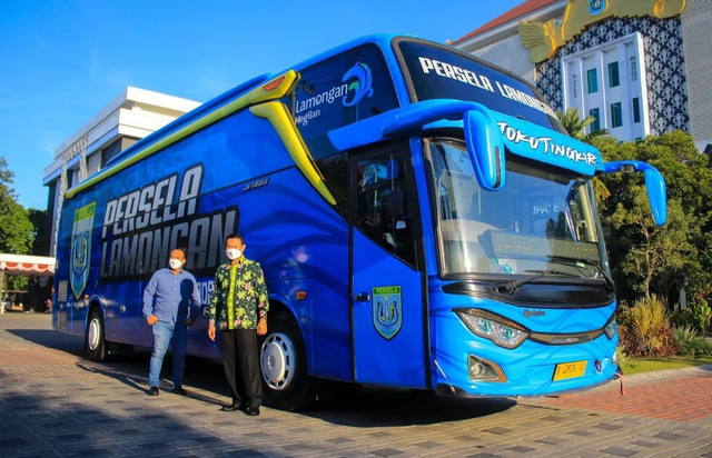 Bus Persela Lamongan. Foto: dok. Instagram Persela