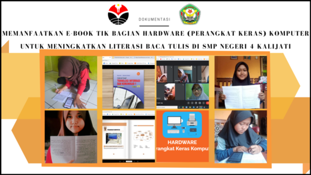 Kegiatan pendampingan pembelajaran daring siswa/i yang mendukung kegiatan literasi baca tulis di SMP Negeri 4 Kalijati