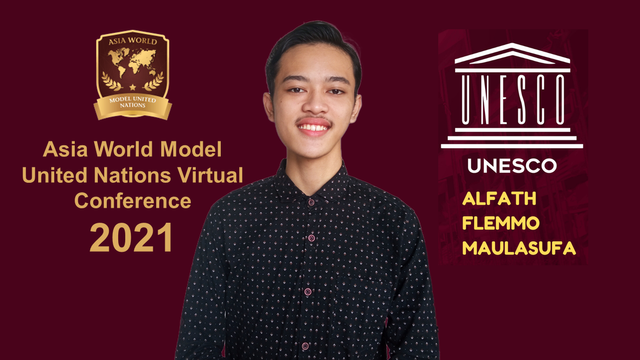 Maharsyalfath Izlubaid Qutub Maulasufa (18), pelajar kelas XII Bahasa MAN 1 Jombang, Jawa Timur, Delegasi Asia World Model United Nations (AWMUN) Virtual Conference 2021. (dok. pribadi).