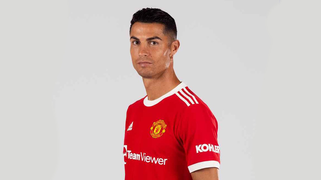 Cristiano Ronaldo berjersi MU. Foto: Manchester United