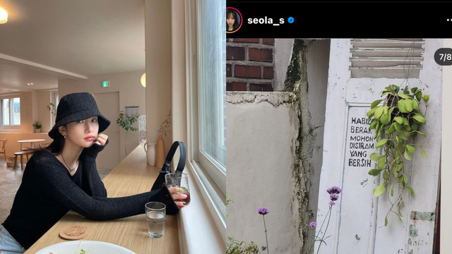 Seola WJSN dan foto pintu toilet dok Instagram @seola_s dan twitter @noyaliberal