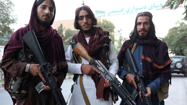 Tentara Taliban di Kabul, Afghanistan, Rabu (1/9). Foto: WANA via REUTERS