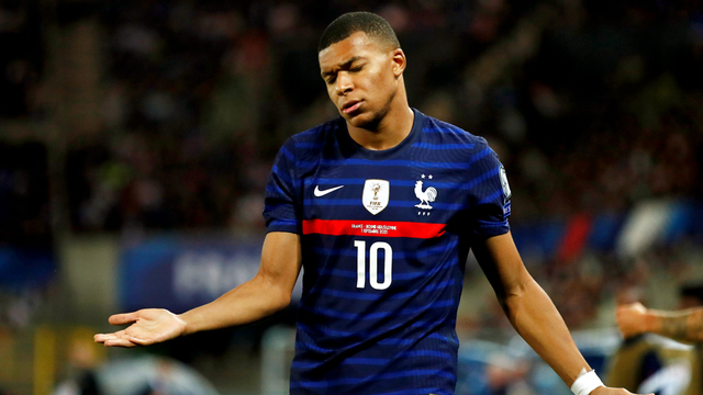 Pemain Prancis Kylian Mbappe saat lawan Bosnia dan Herzegovina pada Piala Dunia di Stade de la Meinau, Strasbourg, Prancis, Rabu (1/9). Foto: Gonzalo Fuentes/REUTERS