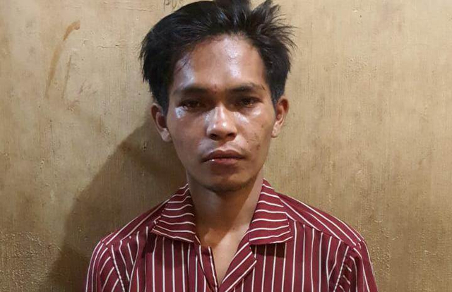 Salah satu pelaku percobaan pemerkosaan di Sampit yang sempat ditangkap warga. (FOTO: Dokumen Ist)