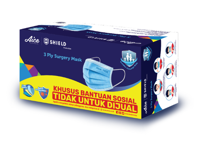 Masker #DonasikuUntukNegeri dari es krim Aice untuk masyarakat yang membutuhkan. Foto: Dok. Aice