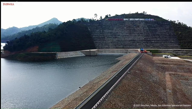 Presiden Jokowi Resmikan Bendungan Way Sekampung di Kabupaten Pringsewu, Lampung (1)