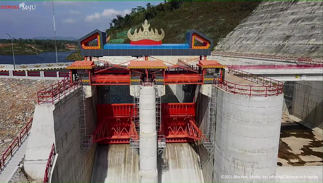 Presiden Jokowi Resmikan Bendungan Way Sekampung di Kabupaten Pringsewu, Lampung (2)