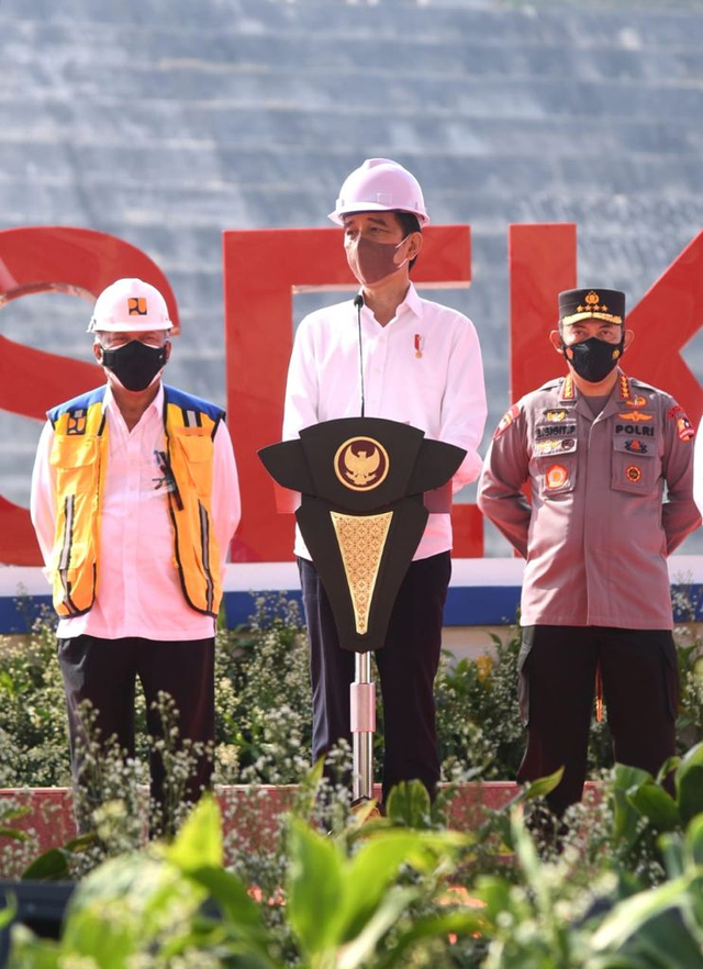 Presiden Jokowi Resmikan Bendungan Way Sekampung di Kabupaten Pringsewu, Lampung (3)