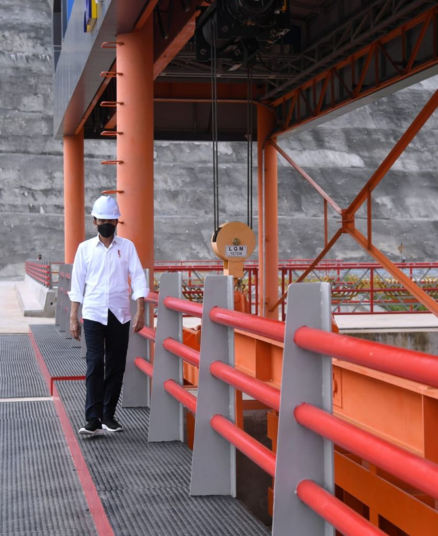 Presiden Jokowi Resmikan Bendungan Way Sekampung di Kabupaten Pringsewu, Lampung (4)