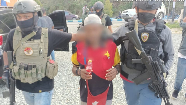 Gigen Telenggeng, terduga penyuplai senjata api bagi KKB di Papua. (Dok Satgas Nemangkawi)