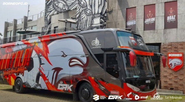 Bus Baru Borneo FC. Foto: dok. Instagram Borneo FC