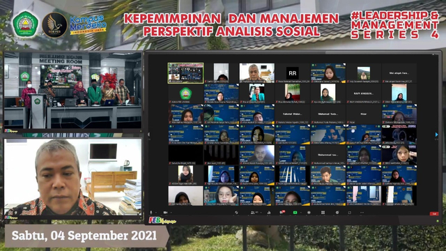 Nara Sumber dan para peserta LKMM FEB Unisma 2020. foto:dok