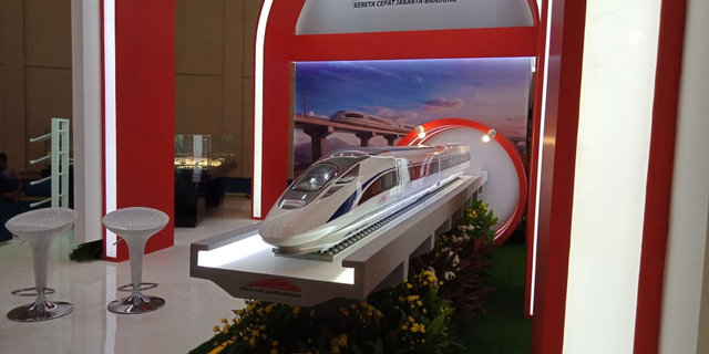 Maket Kereta Cepat Jakarta Bandung di KAI Expo 2018 (Foto: Twitter @KCIC)