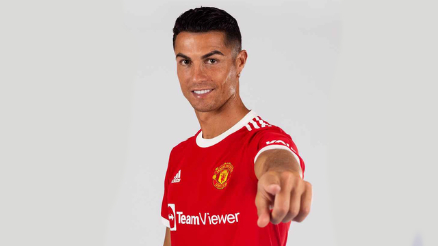Cristiano Ronaldo berjersi MU. Foto: Manchester United