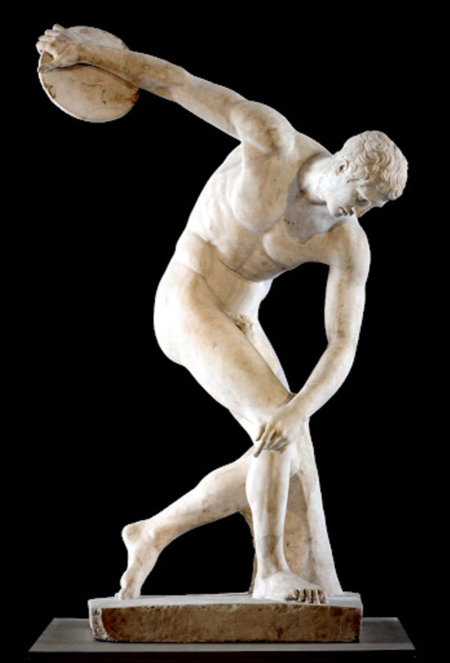 Patung Myron Discobolus (Sumber: British Museum)