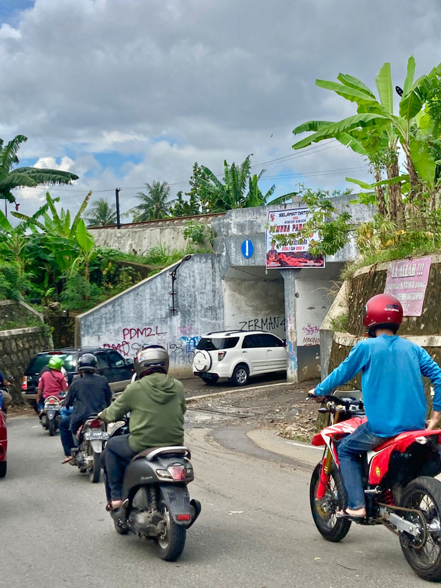 Hujan Lebat, Underpass Hanoman Bandar Lampung Terendam Banjir (1)