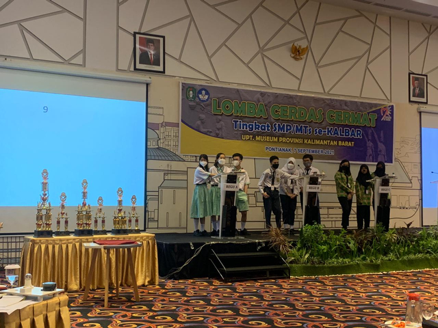 Lomba cerdas cermat tingkat SMP/MTs se-Kalbar yang digelar UPT Museum Kalbar. Foto: Dok. Istimewa