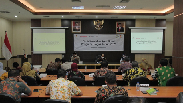 Sosialisasi dan Konsultasi Publik Program Biogas yang digelar ExxonMobil Cepu Limited (EMCL) di Creative Room Gedung Pemerintah Kabupaten Bojonegoro. Kamis (09/09/2021) (istimewa)