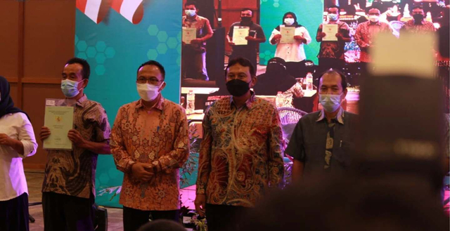 Kementerian ATR/BPN bersama Komisi II DPR RI saat sosialisasi program strategis PTSL di Kabupaten Kuningan, Jawa Barat. (Andri)