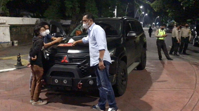 Mobil Pajero berpelat dinas TNI palsu terjaring razia di Bulungan, Jakarta Selatan. Foto: Dok. Istimewa