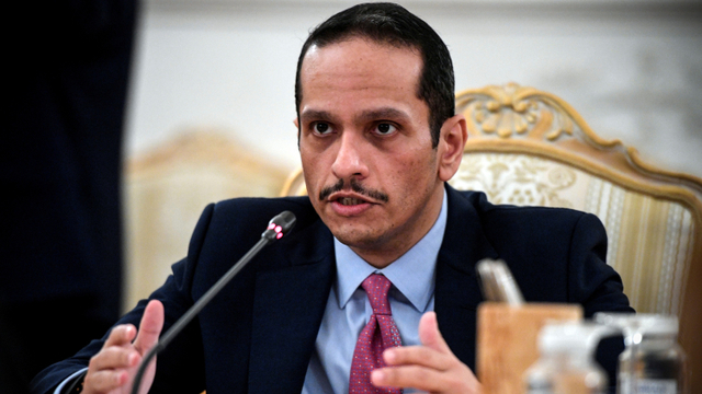 Perdana Menteri Qatar, Mohammed bin Abdulrahman bin Jassim Al Thani. Foto: Alexander Nemenov/Pool via REUTERS