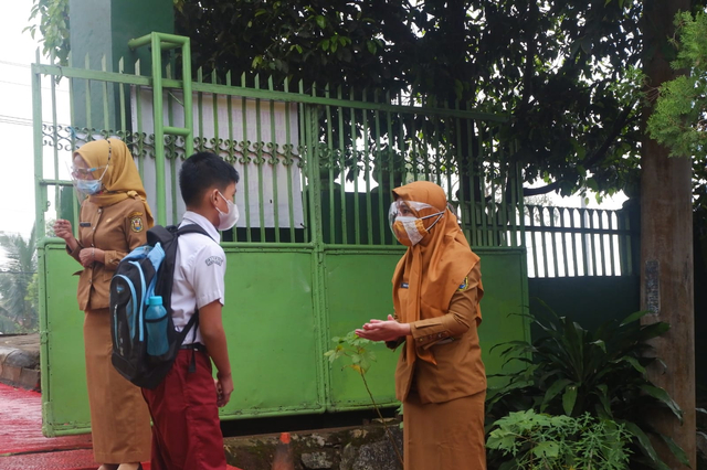 Potret SDN 2 Rajabasa Bandar Lampung Sambut Simulasi Sekolah Tatap Muka Terbatas (3)