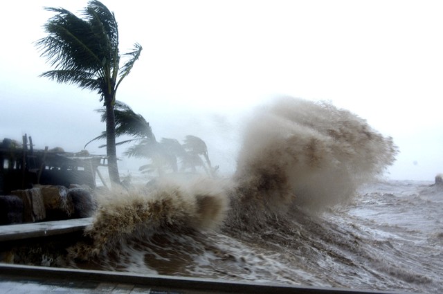Ilustrasi badai Conson. Foto: Vietnam News Agency / AFP
