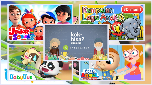 Ilustrasi channel Youtube edukasi anak Indonesia. Foto: Youtube