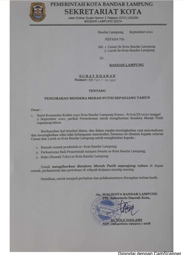 Pemkot Bandar Lampung Instruksikan Kibarkan Bendera Merah Putih Sepanjang Tahun (1)