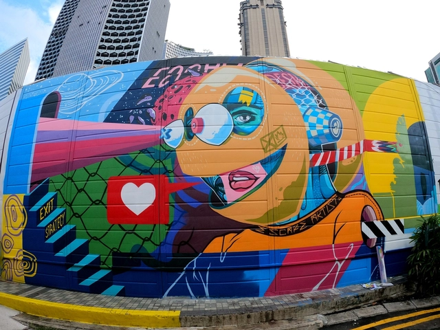 Karya Mural Under The Same Sun kolaborasi Singapore Tourism Board (STB) dan M Bloc Space, Jakarta. Dok. STB