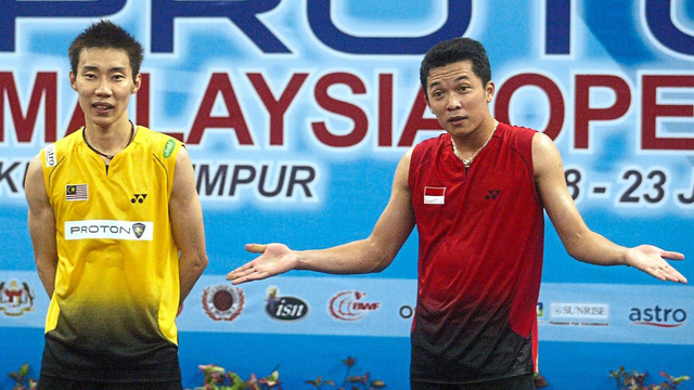 Lee Chong Wei dan Taufik Hidayat pada saat Malaysia Open Super Series 2011 (Foto: The Star)