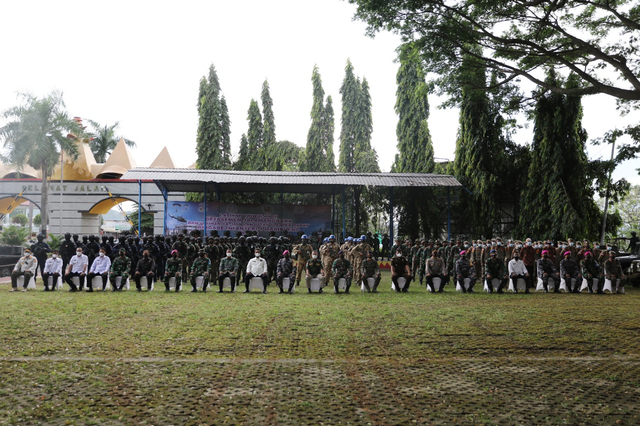 Komplek Kantor Gubernur Lampung Jadi Arena Latihan Denjaka dan Brigif 4 Mar/BS (4)