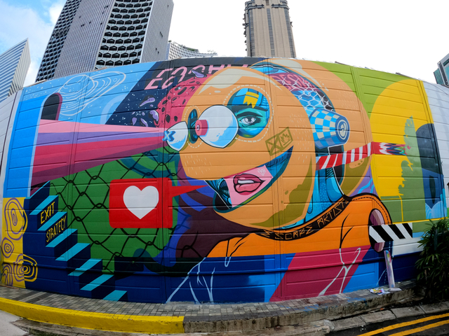 Pesan Tersirat Seniman Jakarta dan Singapura dalam Mural "Under The Same Sun" (146297)