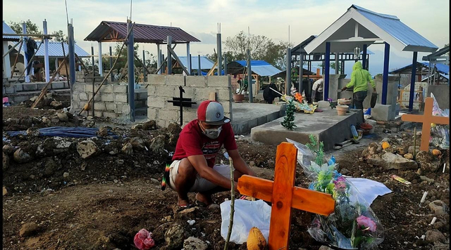 Lokasi pemakaman COVID-19 di Kelurahan Wolomarang, Kecamatan Alok Barat, Kabupaten Sikka. Foto : Istimewa