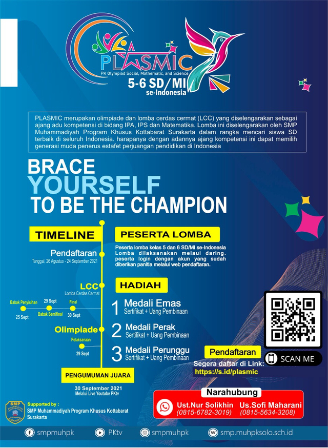 SMP Muhammadiyah PK Gelar Lomba Olimpiade Nasional 2021 (1019136)