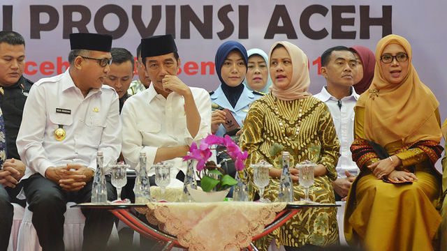Presiden Jokowi saat mengunjungi Aceh pada Desember 2018. Foto: Humas Aceh