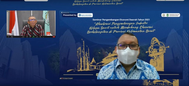 webinar dengan tema 'Akselerasi Pengembangan Industri Kelapa Sawit untuk Mendukung Ekonomi Berkelanjutan di Provinsi Kalimantan Barat'. Foto: Dok. BI Kalbar