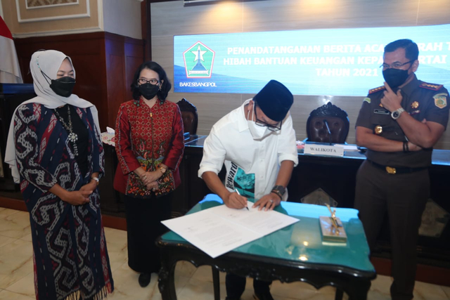 Wali Kota Malang, Sutiaji mengucurkan dana hibah parpol sebesar Rp 3,2 miliar. (Foto: Pemkot Malang)
