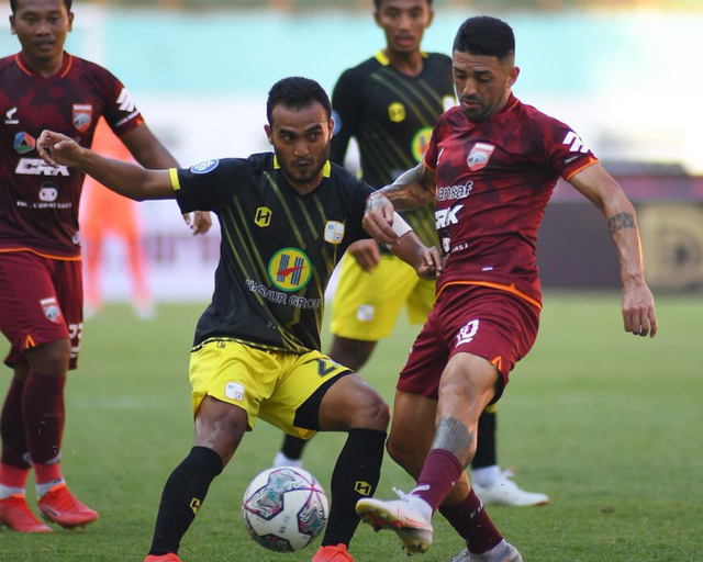 Pertandingan Borneo FC melawan Barito Putera di Liga 1. Foto: https://www.instagram.com/borneofc.id/