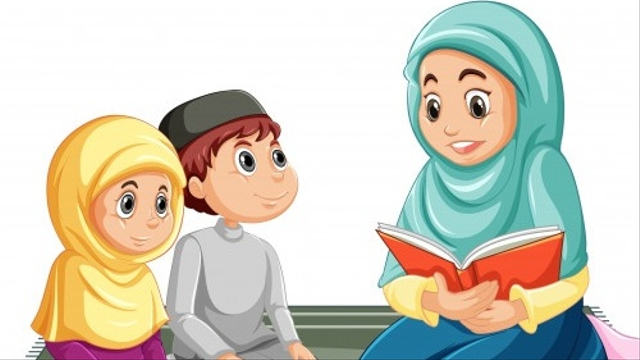 Ilustrasi Membentuk Anak Hafiz Quran. Sumber Foto: freepik.com