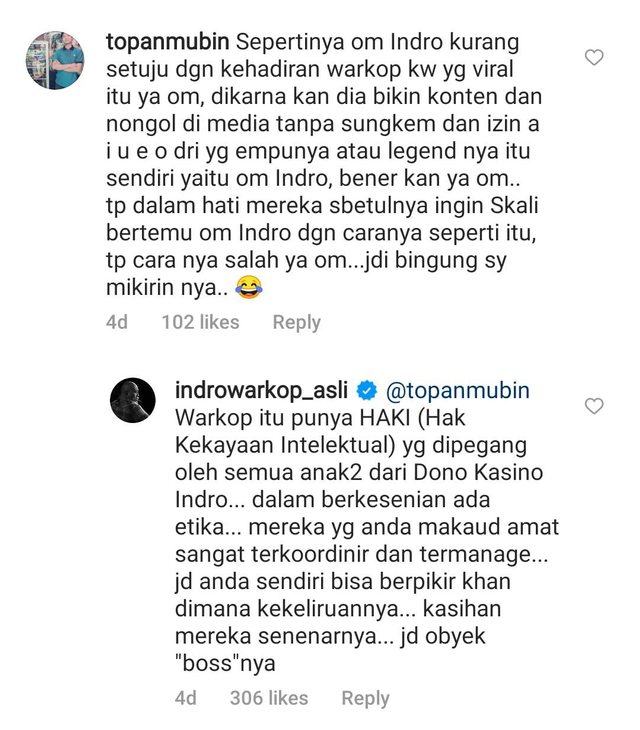 Komentar Indro Warkop DKI