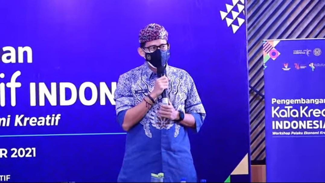 Menparekraf Sandiaga Uno di KaTa Kreatif 2021. Foto: Dok: Kemenparekraf