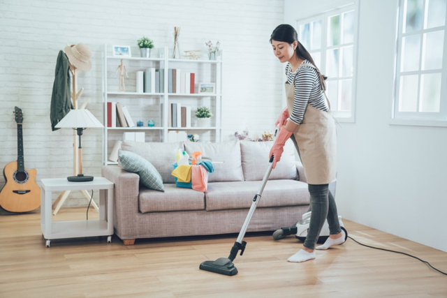 Ilustrasi membersihkan rumah dengan vacuum cleaner. Foto: Shutterstock