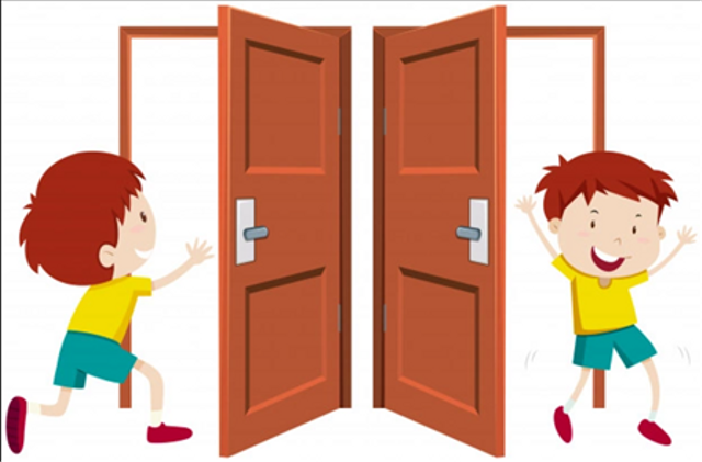 Ilustrasi anak laki-laki yang melakukan gerak membuka pintu. Sumber: https://www.freepik.com/
