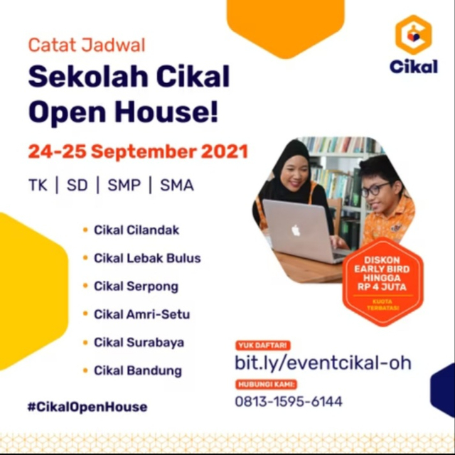 1.300 Anak Siap Ikut Sekolah Cikal Open House di Surabaya, Jakarta, dan Bandung